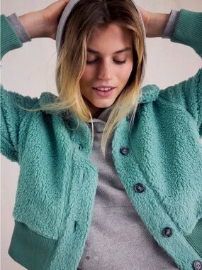 Free People Molly Faux Sherpa Cardi